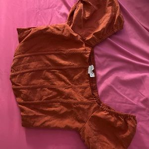 Orange xs cropped blouse